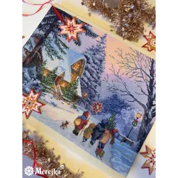Siuvinėjimo kryželiu rinkinys "Carol of the Bells" 30x41 cm SK289