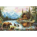 Cross Stitch Kit. "Cubs’ Adventure" 52 x 35 cm SB726