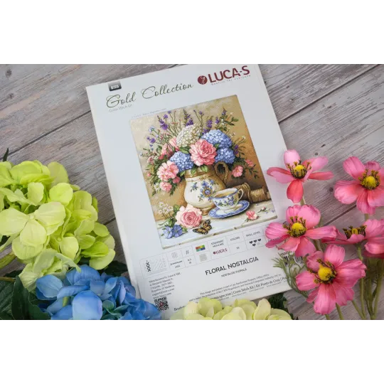 Cross Stitch Kit. "Floral Nostalgia" 32 x 36 cm SB725
