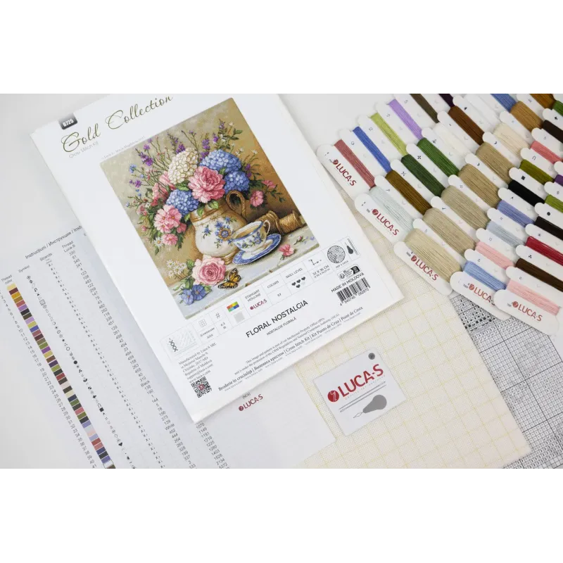 Cross Stitch Kit. "Floral Nostalgia" 32 x 36 cm SB725