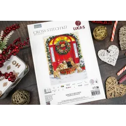 Набор для вышивания крестиком. "Рождественская доставка" 29 x 38 см SBU5102