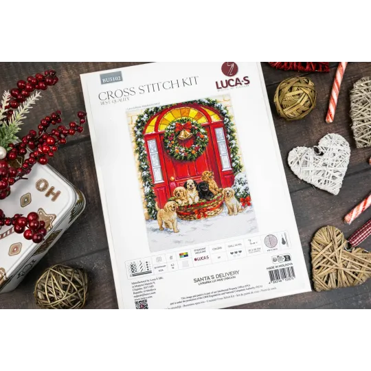 Kreuzstich-Set. "Weihnachtslieferung" 29 x 38 cm SBU5102