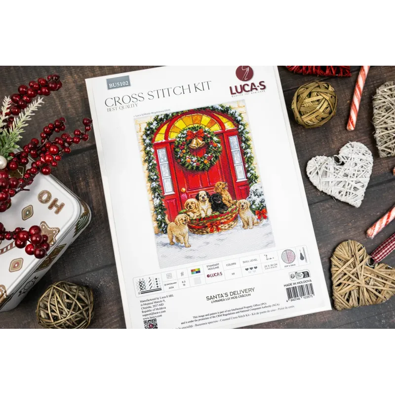 Cross Stitch Kit. "Santa’s Delivery" 29 x 38 cm SBU5102