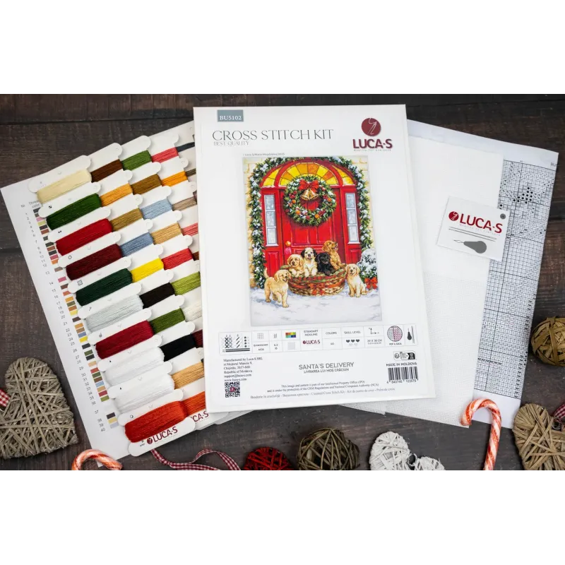 Kreuzstich-Set. "Weihnachtslieferung" 29 x 38 cm SBU5102