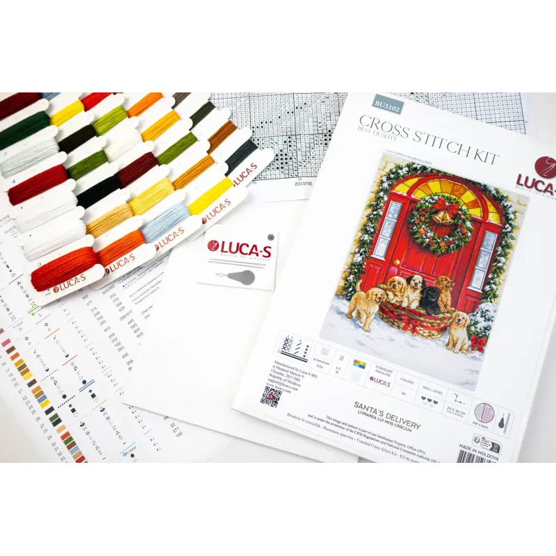 Cross Stitch Kit. "Santa’s Delivery" 29 x 38 cm SBU5102