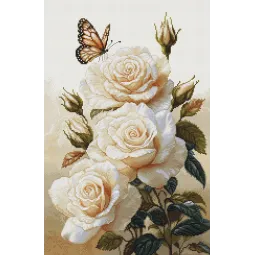 Kit de point de croix. "Le Parfum des Roses" 25 x 39 cm SB7056