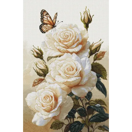 Kreuzstichpackung. "Der Duft der Rosen" 25 x 39 cm SB7056