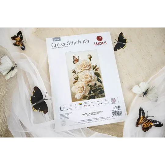 Kreuzstichpackung. "Der Duft der Rosen" 25 x 39 cm SB7056
