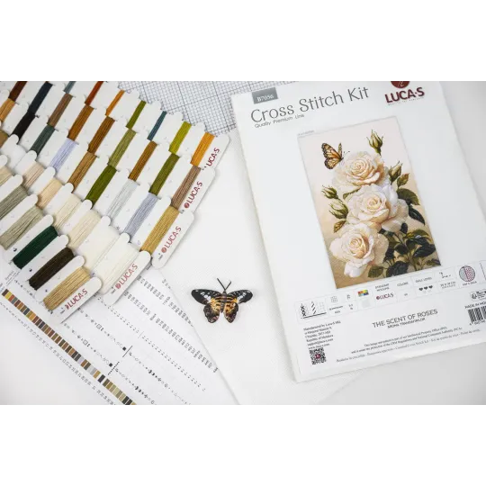 Kit de point de croix. "Le Parfum des Roses" 25 x 39 cm SB7056