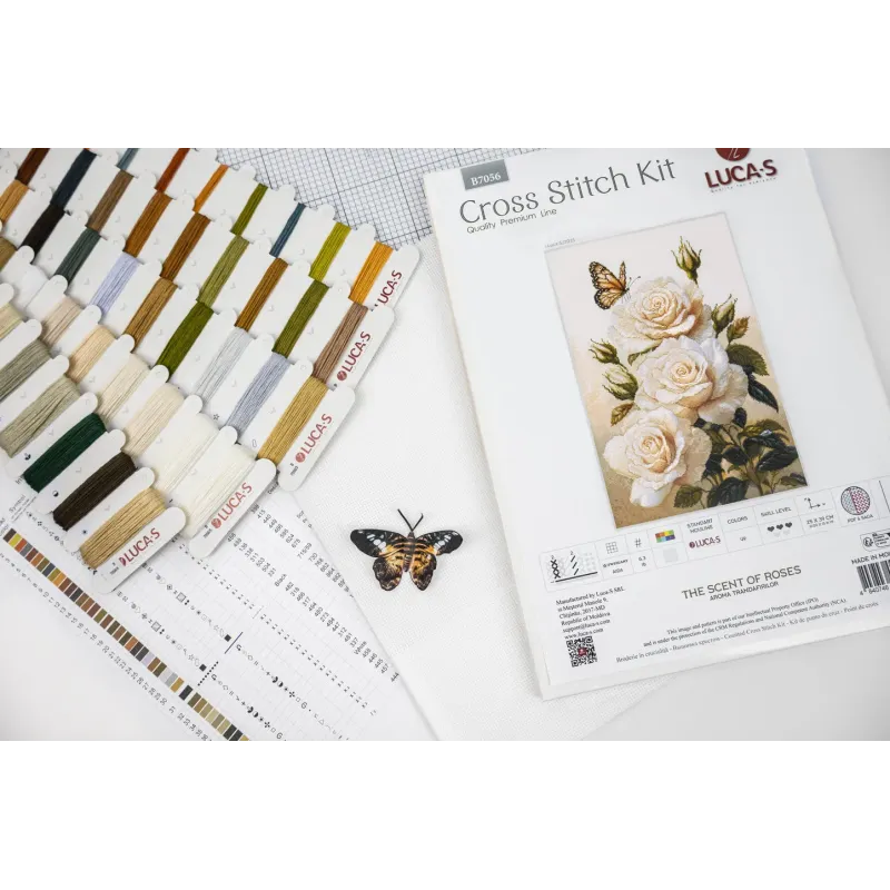 Набор для вышивания крестом. "Аромат роз" 25 x 39 см SB7056