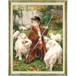 Kreuzstich-Set "Neuer Hausmeister" 48x35,5 cm S/MK118