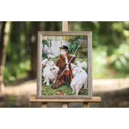 Kreuzstich-Set "Neuer Hausmeister" 48x35,5 cm S/MK118