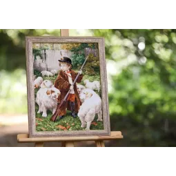 Kit de point de croix "New Caretaker" 48x35,5 cm S/MK118