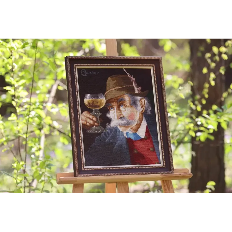 Kryželiu siuvinėjimo rinkinys "Vyno žinovas" 31.5x41 cm S/MK114