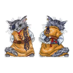 Cross stitch kit "Basilio the Cat" 14x10 cm SR-1180