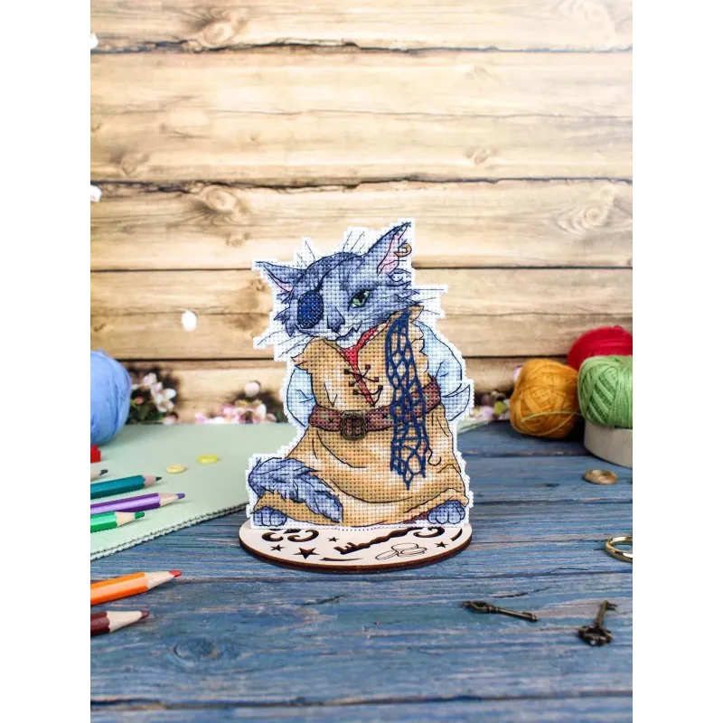 Cross stitch kit "Basilio the Cat" 14x10 cm SR-1180