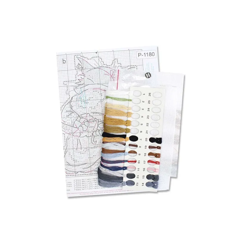 Kryželiu siuvinėjimo rinkinys "Katinas Basilio" 14x10 cm SR-1180