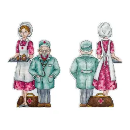 Набор для вышивания крестиком "Доктора" 19x12 см SR-1110