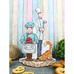 Cross stitch kit "Chefs" 20x13 cm SR-1108