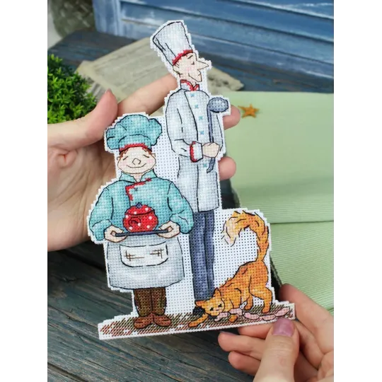 Kreuzstich-Set "Köche" 20x13 cm SR-1108
