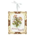 Cross-stich on wooden base "Miniature. Chamomile" 13x11 cm SO-142