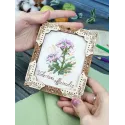 Cross-stich on wooden base "Miniature. Valerian" SO-141