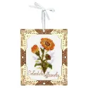 Cross-stich on wooden base "Miniature. Calendula" 13x11 cm SO-140
