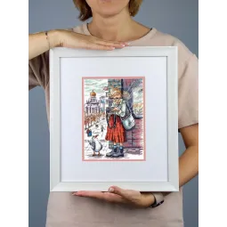 Cross stitch kit "A good shot" 19x14 cm SNV-959