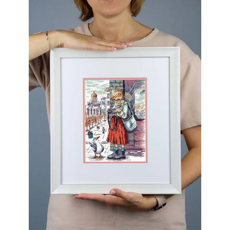 Cross stitch kit "A good shot" 19x14 cm SNV-959