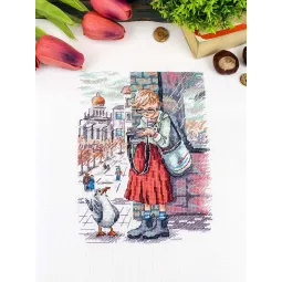 Kreuzstich-Set "Ein guter Schuss" 19x14 cm SNV-959