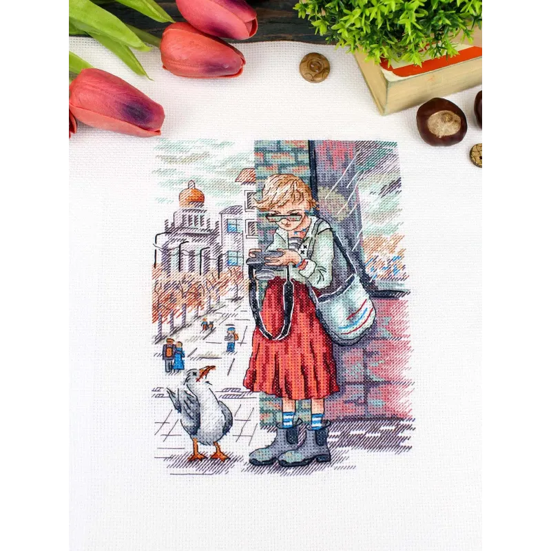 Kreuzstich-Set "Ein guter Schuss" 19x14 cm SNV-959