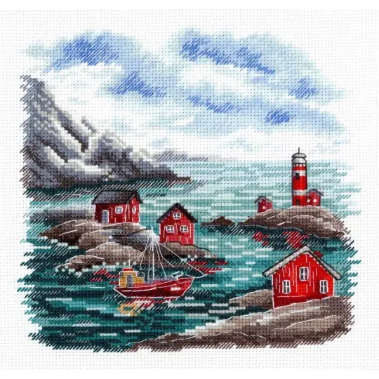 Cross stitch kit "Scandinavian Coast" 16x16 cm SNV-953