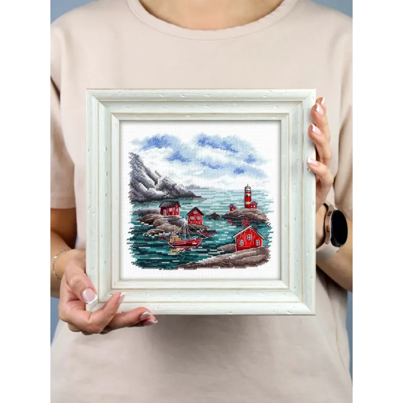 Cross stitch kit "Scandinavian Coast" 16x16 cm SNV-953