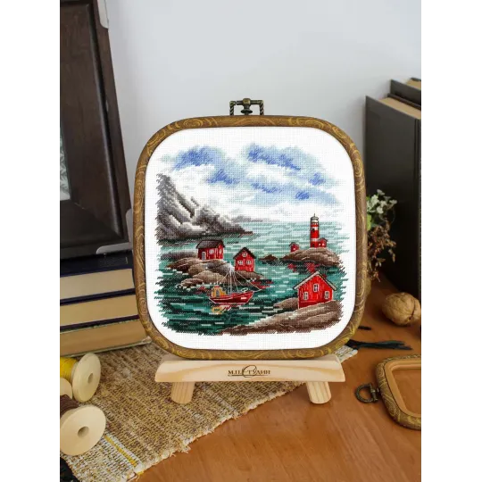 Cross stitch kit "Scandinavian Coast" 16x16 cm SNV-953