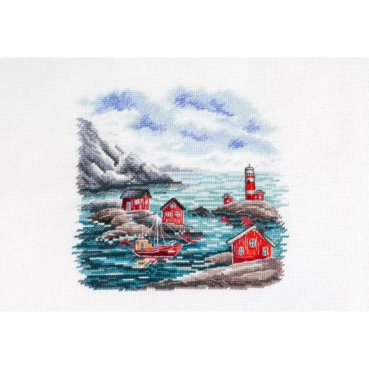 Cross stitch kit "Scandinavian Coast" 16x16 cm SNV-953