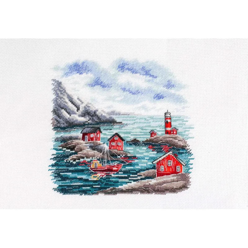 Cross stitch kit "Scandinavian Coast" 16x16 cm SNV-953