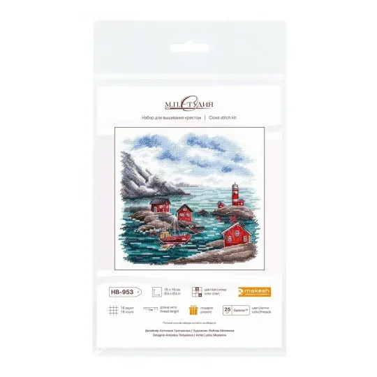 Cross stitch kit "Scandinavian Coast" 16x16 cm SNV-953