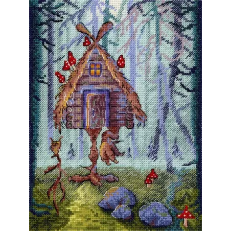 Kreuzstich-Set "Eine ungewöhnliche Hütte" 20x15 cm SNV-927