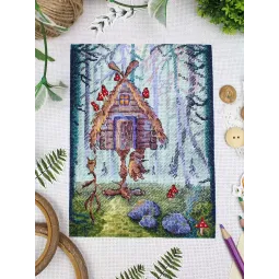 Cross stitch kit "An unusual hut" 20x15 cm SNV-927