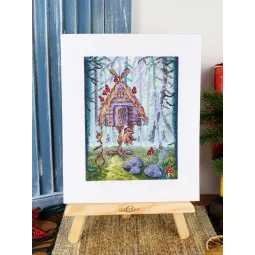 Набор для вышивания крестиком "Необычная избушка" 20x15 см SNV-927