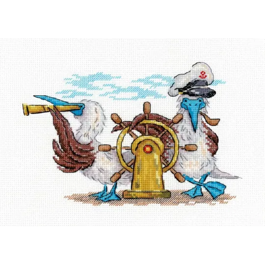 Cross stitch kit "Straight ahead" 12x17 cm SNV-899