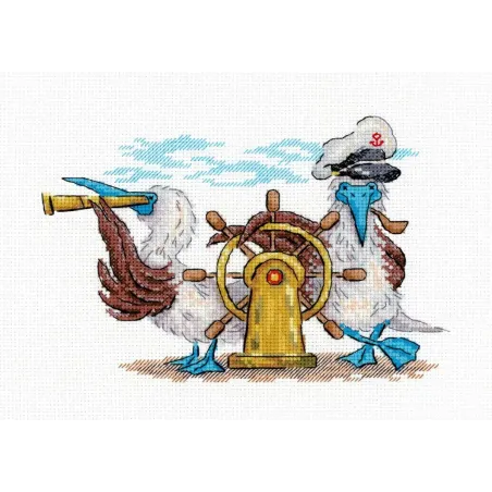 Cross stitch kit "Straight ahead" 12x17 cm SNV-899