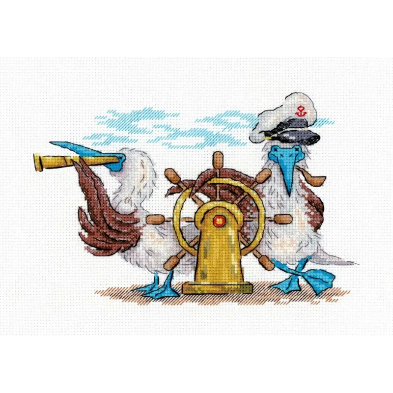 Cross stitch kit "Straight ahead" 12x17 cm SNV-899