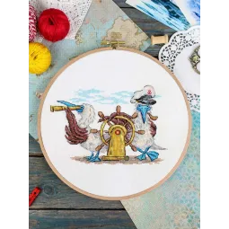 Набор для вышивания крестиком "Прямо вперед" 12x17 см SNV-899