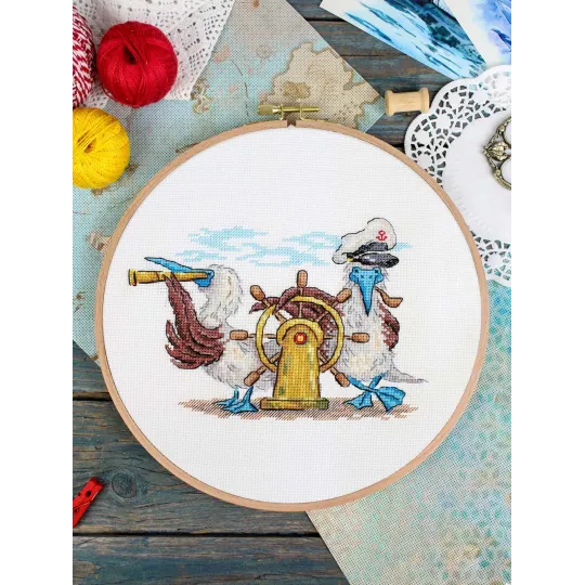 Cross stitch kit "Straight ahead" 12x17 cm SNV-899