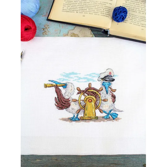 Cross stitch kit "Straight ahead" 12x17 cm SNV-899