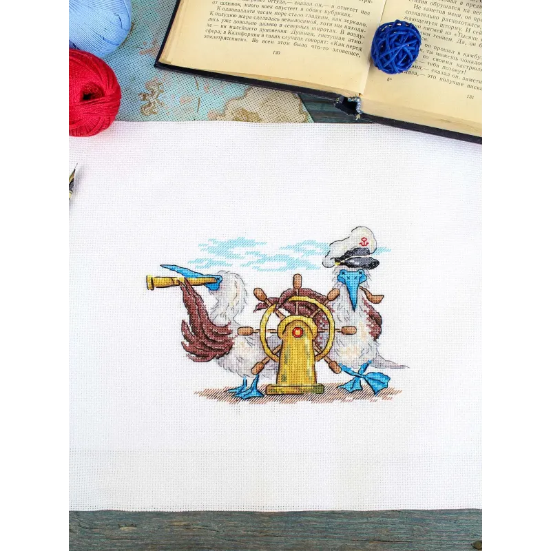 Cross stitch kit "Straight ahead" 12x17 cm SNV-899