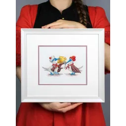 Набор для вышивания крестом "Рыбный обед" 9x17 см SNV-898