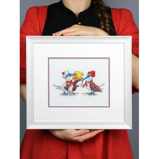 Cross stitch kit "Fish lunch" SNV-898