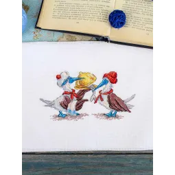 Набор для вышивания крестом "Рыбный обед" 9x17 см SNV-898